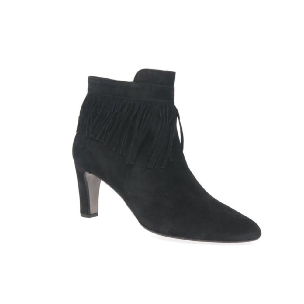 Gabor Ladies Modern Suede Ankle Boots in Black Size UK 5‎ / US 7